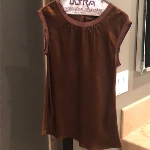 Banana Republic silk top with grosgrain trim